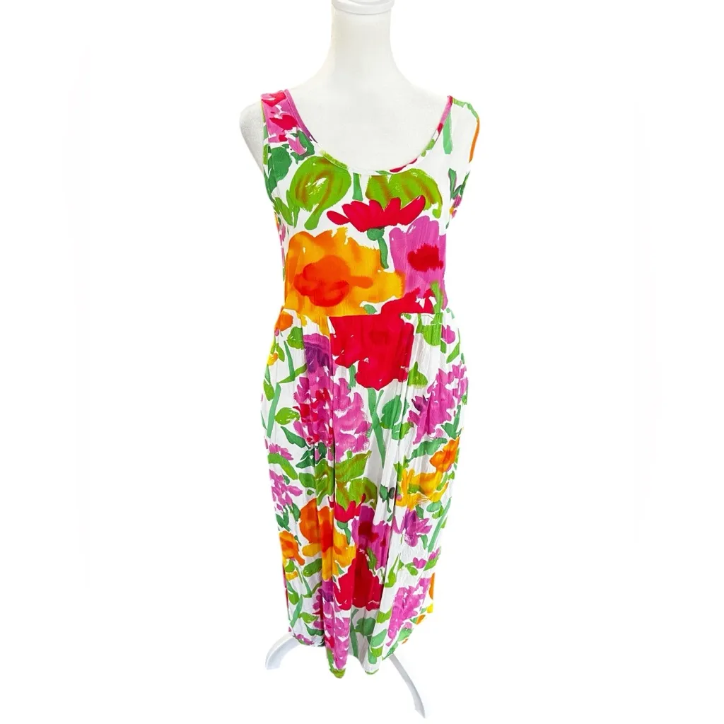 Vintage Jams World Floral Midi Dress | Size XS | Made in Hawaii - Image 2