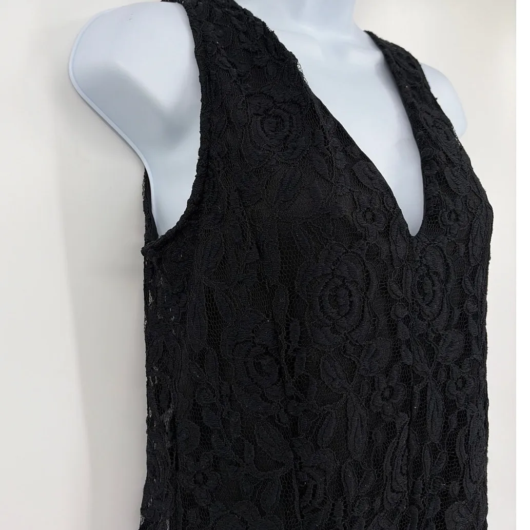 Exclusive Y2K Lace Womens Top Sz L Sheer Dark Fairy Whimsigoth Indie Sleaze Black Size L - Image 3