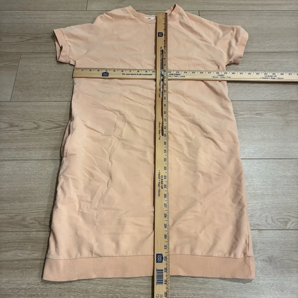 Marine Layer Women’s Peach Crew Neck Short Sleeve Shirt Dress Size M - Image 3