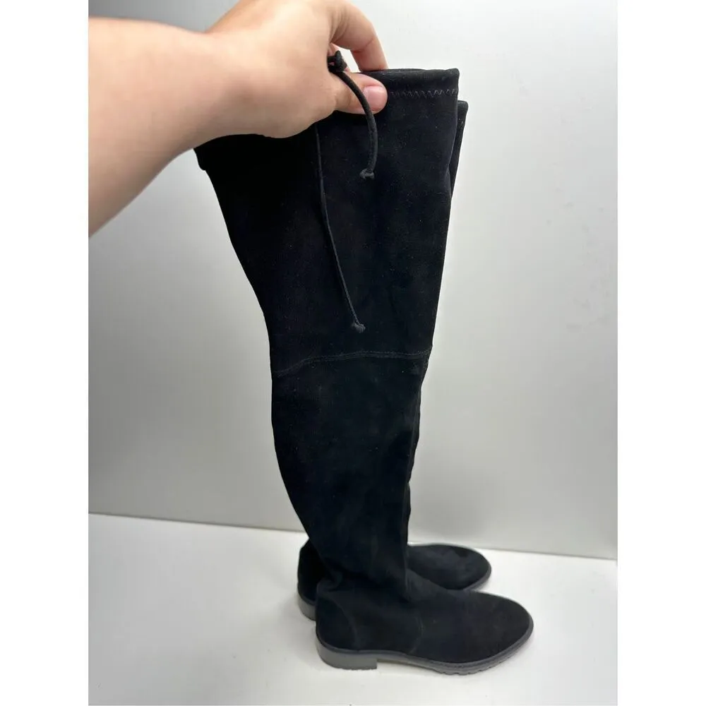 Stuart Weitzman Over The Knee Boots Womens 6.5 Black Vanland Suede New $950 MSRP - Image 3