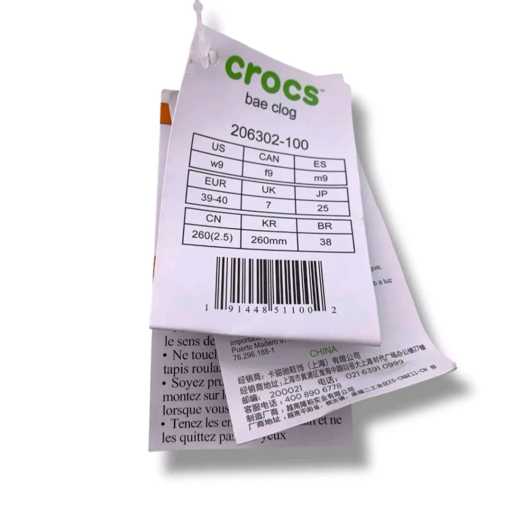 NEW Crocs Women's Classic Bae Clogs Platforms White Size 9W Ionic Comfort - Image 2