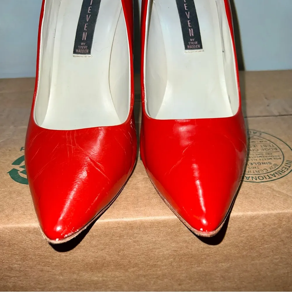 Steven by Steve Madden - Red Pointed-Toe Pumps (w/ box) - Image 5