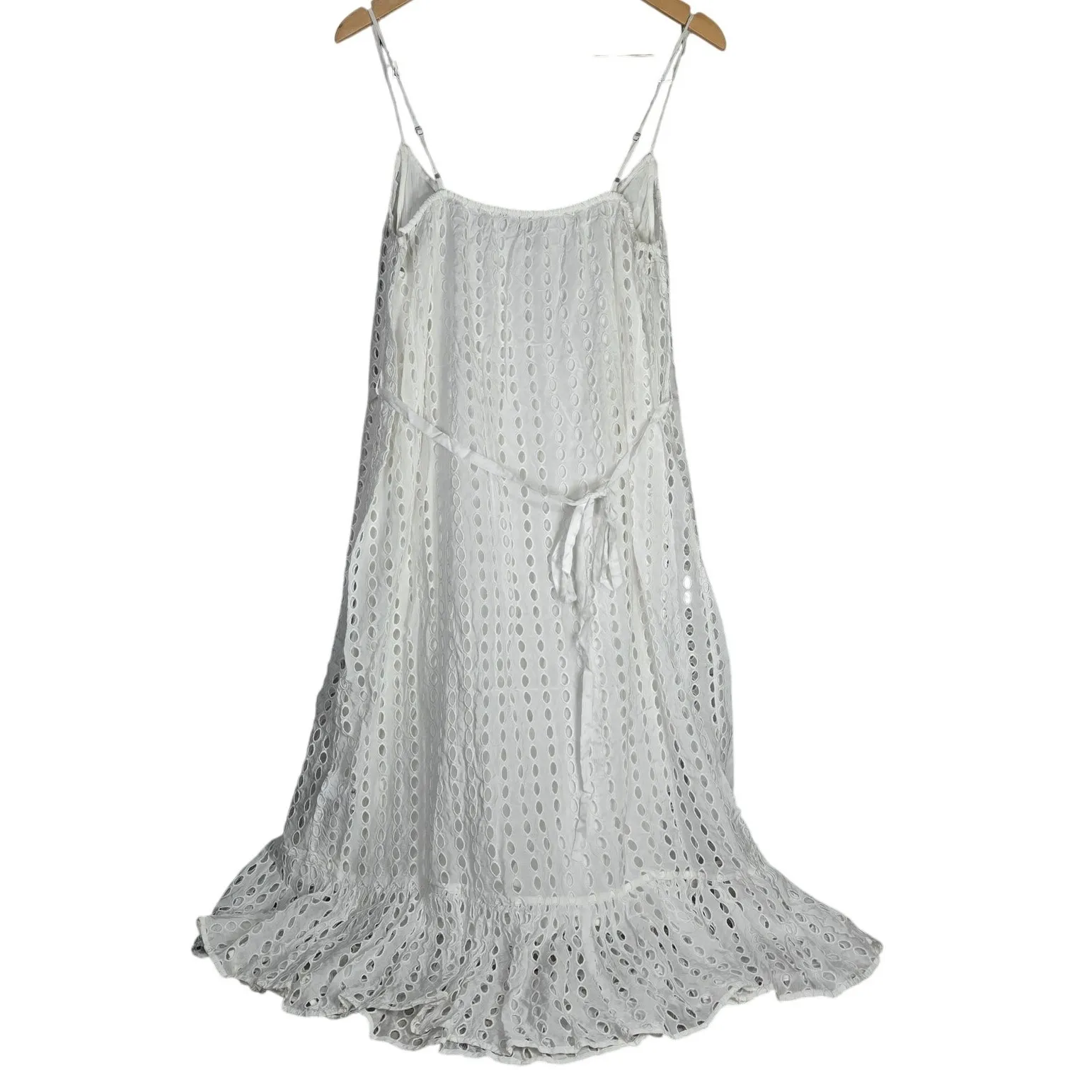 J. Crew Oval eyelet midi dress White CK828 M NWT‎ Summer Sundress Cotton Beach - Image 2