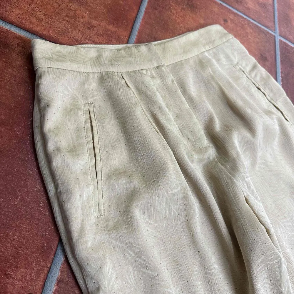 House Of Harlow 1960 X REVOLVE Beige Patterned Flat Front Pants Size US XS - Image 3