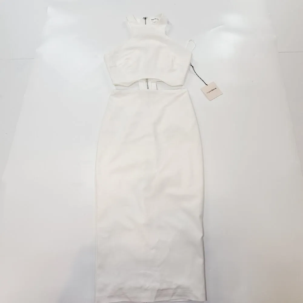 Superdown Andres Midi Dress in Ivory XXS - Image 2