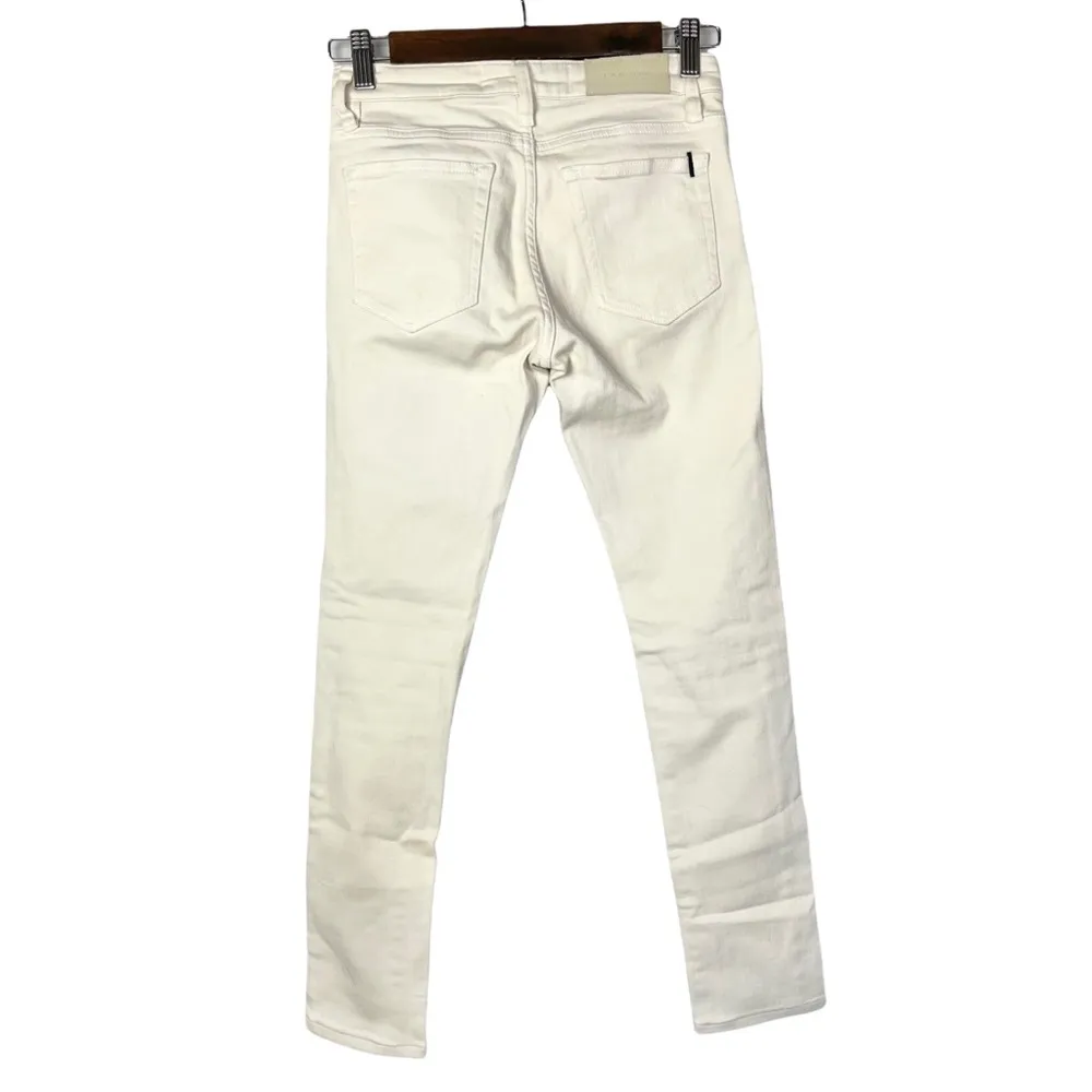 IRO White Distressed Knee Fitte Mid Rise Skinny Jeans 24 $205 - Image 14