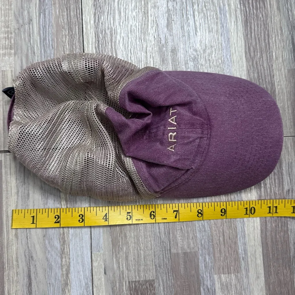 Ariat Pink and Tan Mesh Trucker Hat with Velcro Back - Image 9