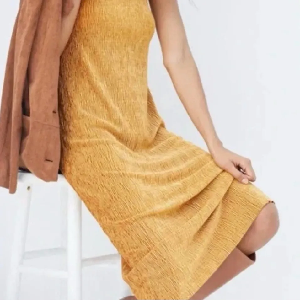 Anthropologie Maeve Adrienne Maxi Deess Gold Mustard Yellow NEW size XL - Image 3