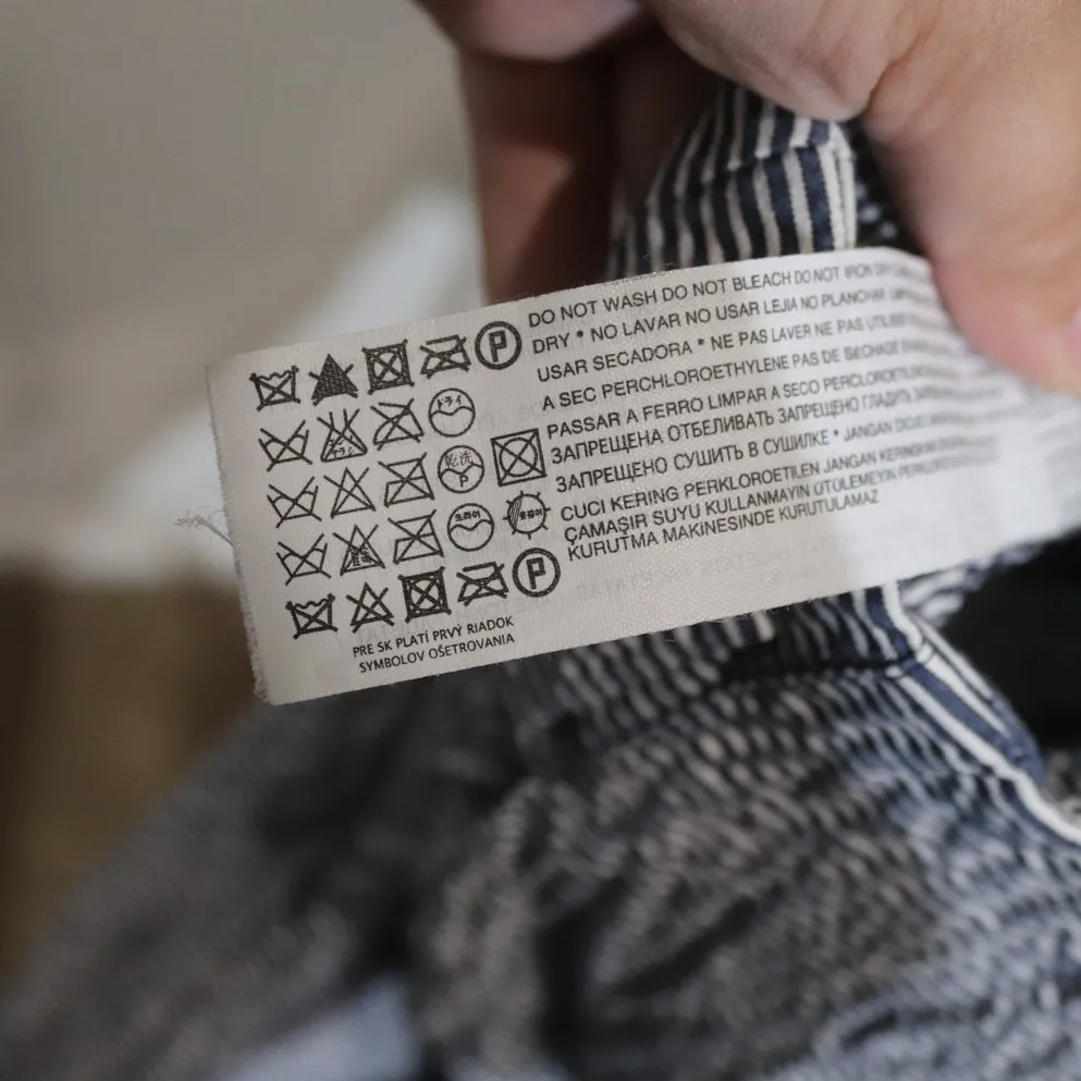 Mango MNG Blue Striped Suit Pants Sz 2 - Image 5