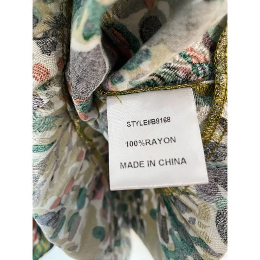 Jodifl Multicolour Floral Sleeveless Tiered Top - Image 5