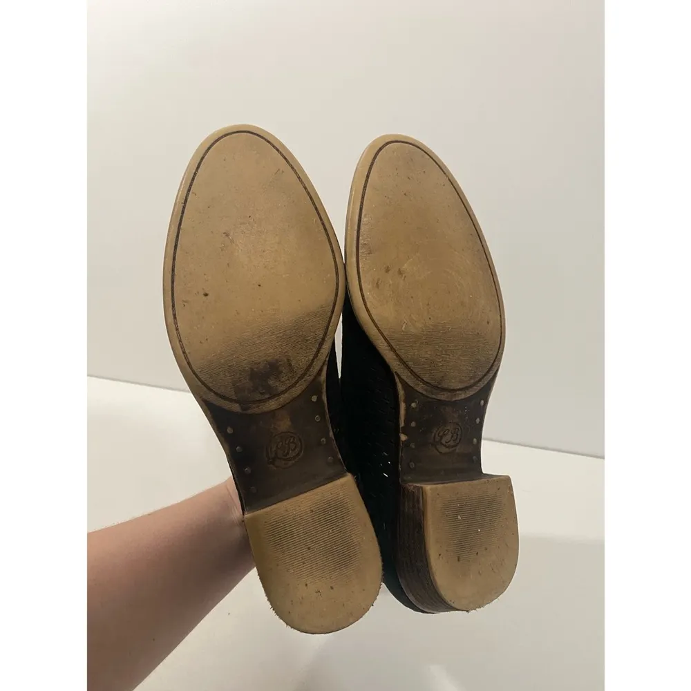 Lucky Brand Bashina Black Suede Leather Block Heel Low Booties Size women’s 8 - Image 8