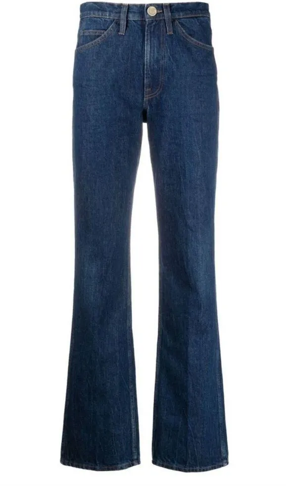 Frame Le Italien Straight Jeans in Vintage Blue - Image 4