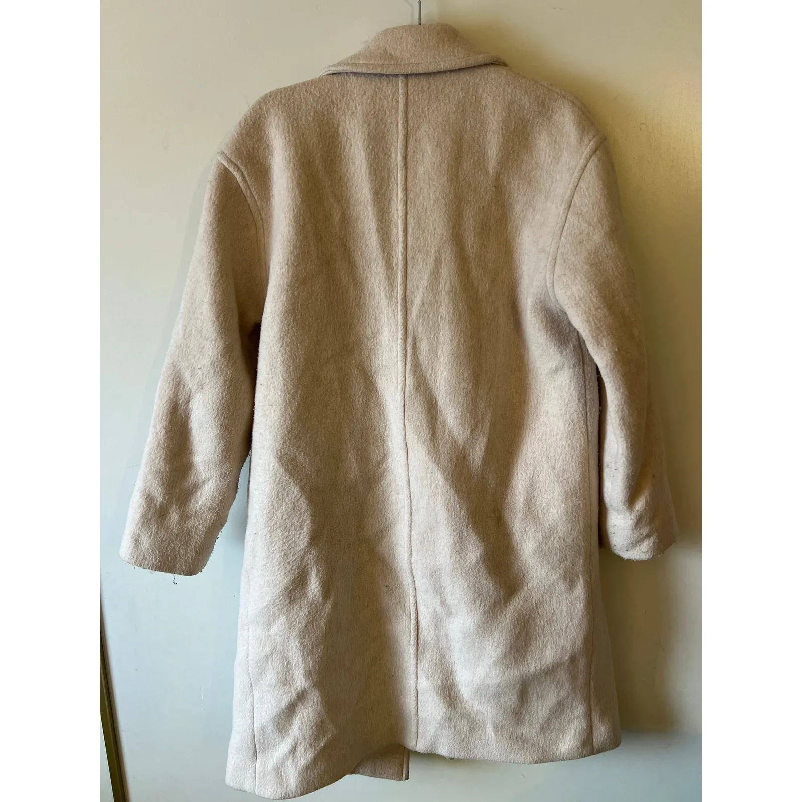 Massimo Dutti  Mid-Length Wool Blend Coat - Image 4