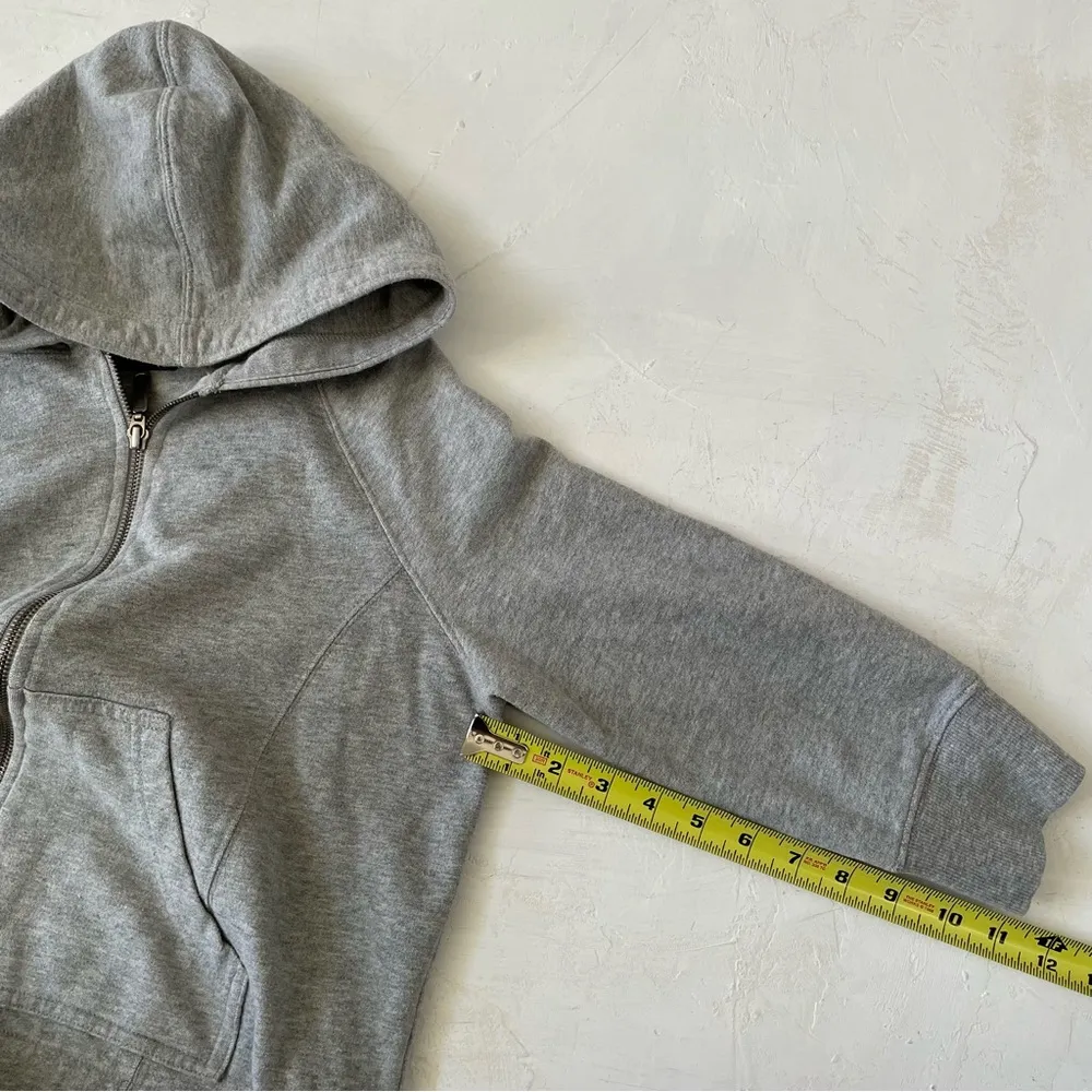 Norma Kamali Dress Sweatshirt Hoodie Dress Gray Drawstring Waist Pockets Size S - Image 8