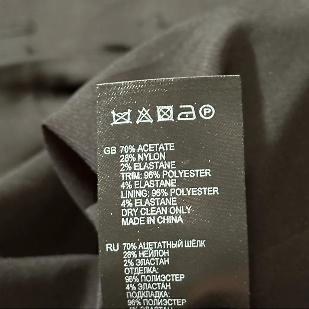 Reiss Women’s Size 4 Black Satin Sleeveless Asymmetrical Sheath Dress - Image 8