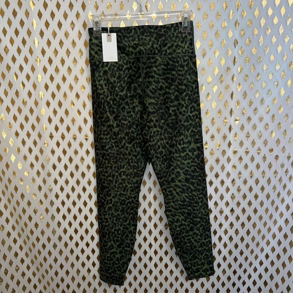 NWT Good American Leggings Core Power Pesto Leopard green 7/8 ankle High Rise si - Image 5