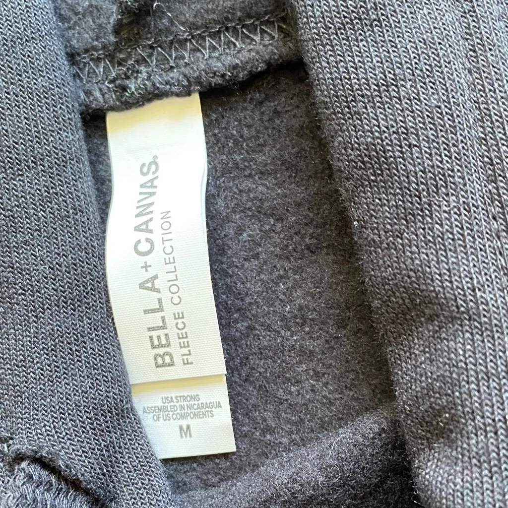 Bella Canvas Black Hoodie with Blue Graphic - Image 4