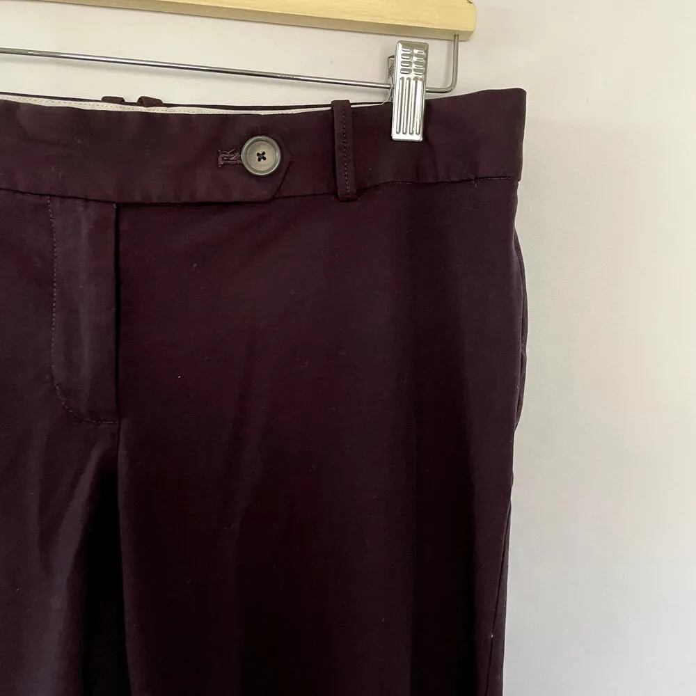 LOFT Marisa plum business casual pants women's size 8 petite comfortable pocket - Image 2