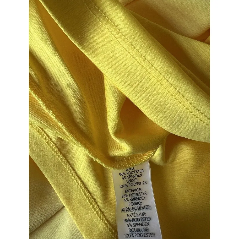 Calvin Klein Size 8 Short Sleeve Belted Ruffle Hem Wrap Mid Length Dress NEW - Image 10