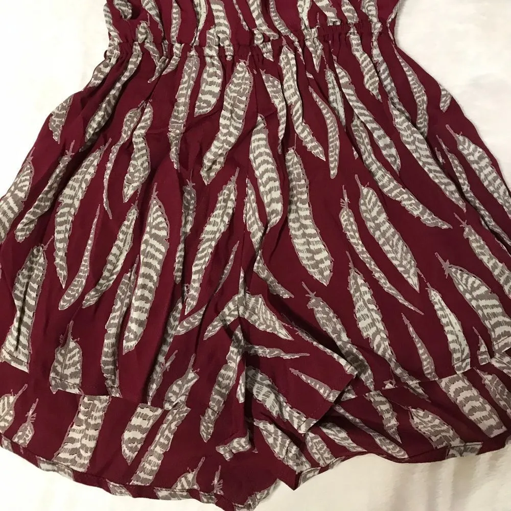 BLUE LIFE BOHO SLEEVE ROMPER‎ IN BORDEAUX - Image 7