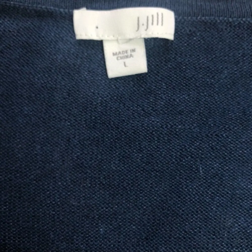 J. Jill Linen Blend 3/4 Sleeve Button Front Cardigan Sweater - Image 6