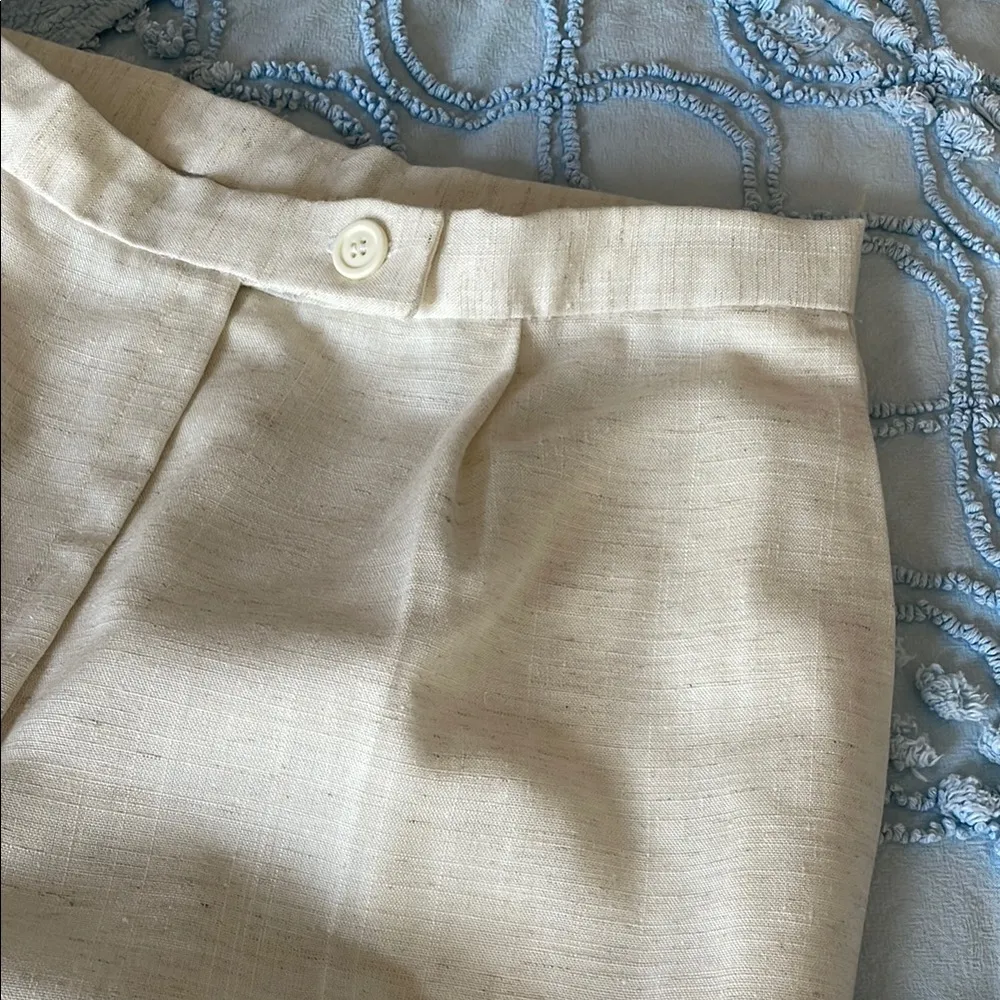 Elegant Cream Trousers handmade stylish looks medium - Image 2
