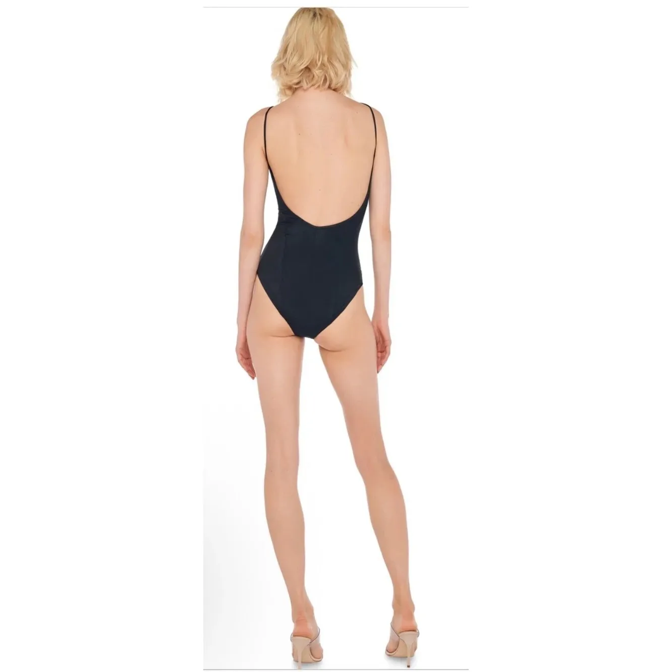 NWT Norma Kamali Wonder Woman Mio Black One Piece
Swimsuit Sz XL‎ $125 - Image 3