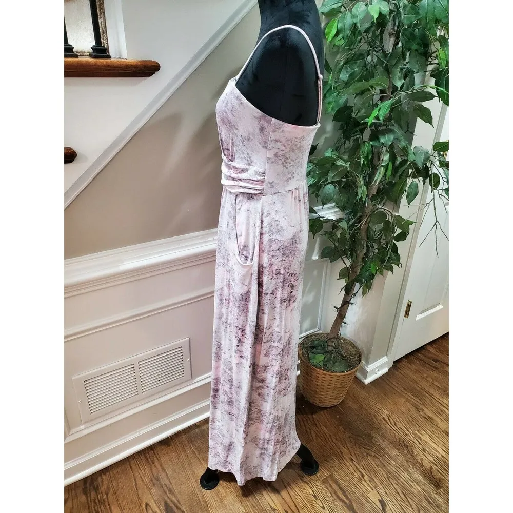Cynthia Rowley Women's Multicolor Rayon Square Neck Strappy Long Maxi Dress L - Image 7