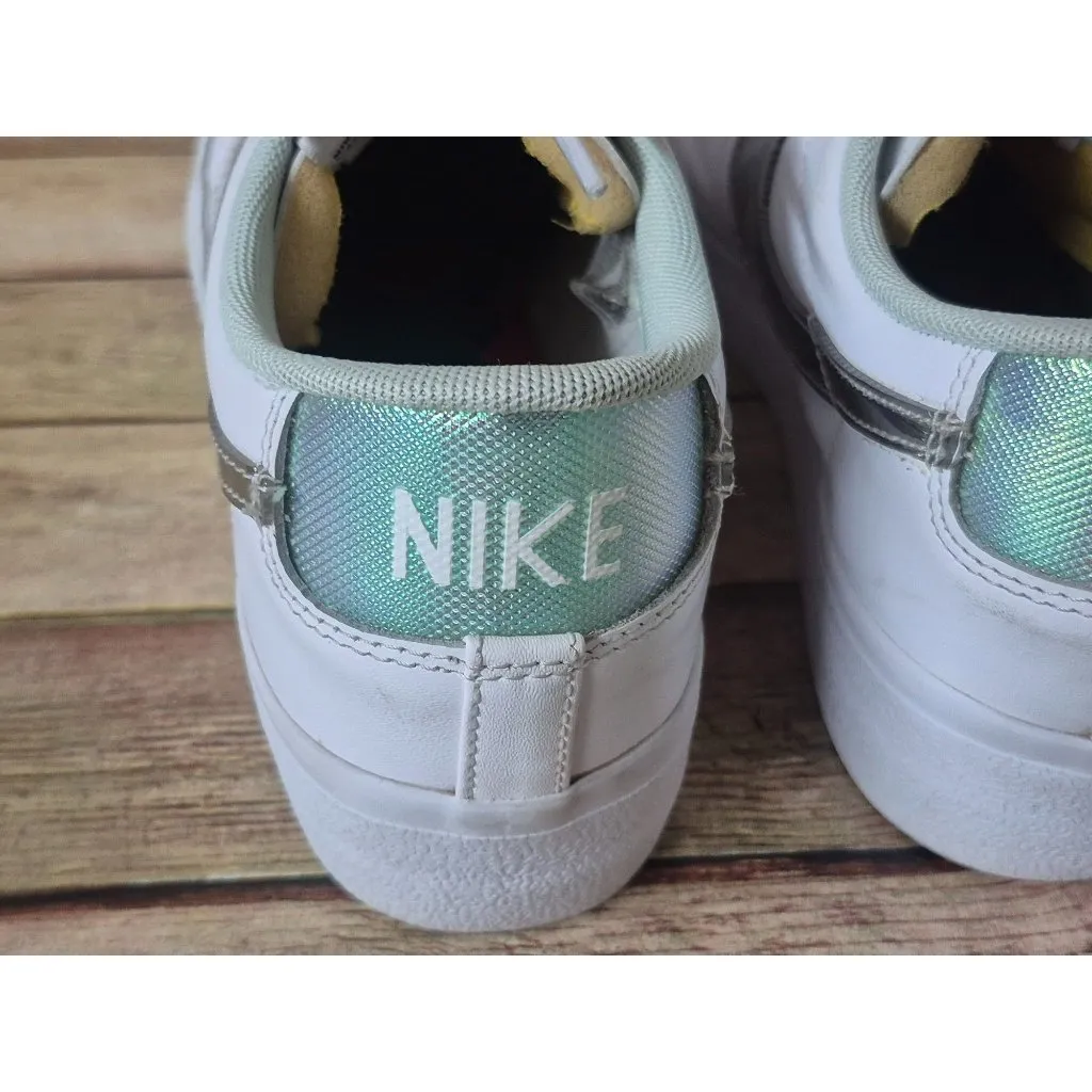Nike Blazer Platform Low Women's Size 10 DQ7654-100 White Mint Foam Tennis Shoes - Image 7