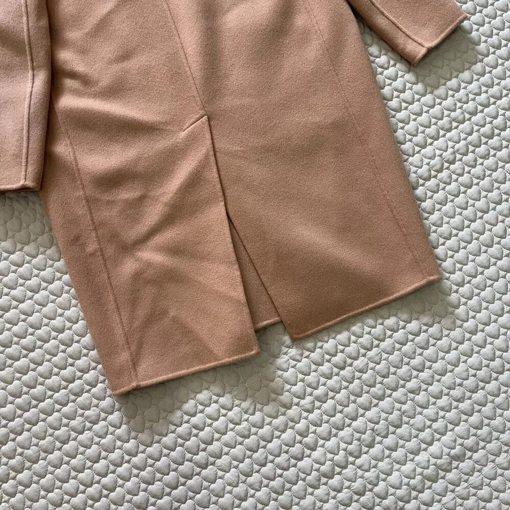 NWOT Ulla Johnson Wool coat Camel Overcoat Size P - Image 10