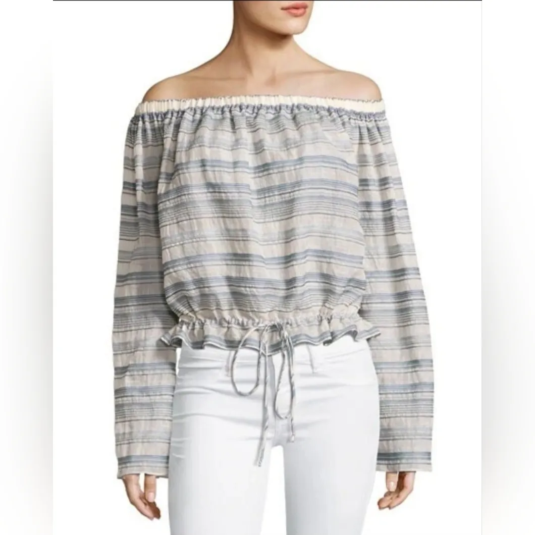 Theory Odettah Off The Shoulder Top L - Image 2
