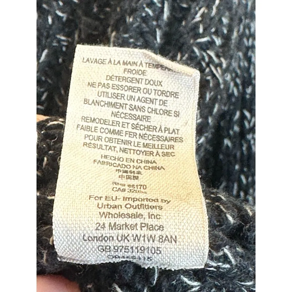 Free People Women's Size L Black Turtleneck Pullover Sweater Knitted EUC - Image 4