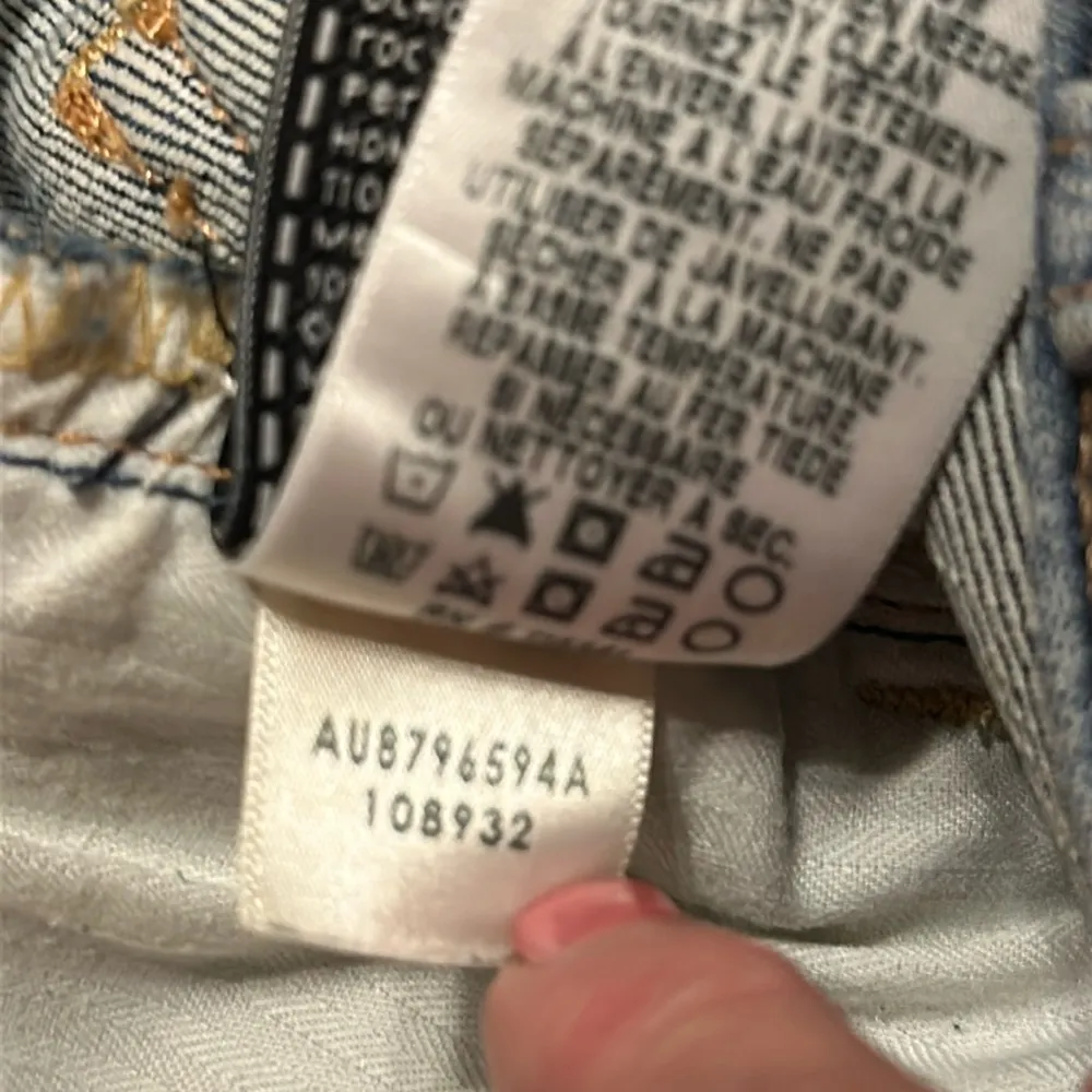 7 For All Mankind Vintage Sloane Skinny Cargo Blue Ankle Cropped Jeans Tapered. - Image 15