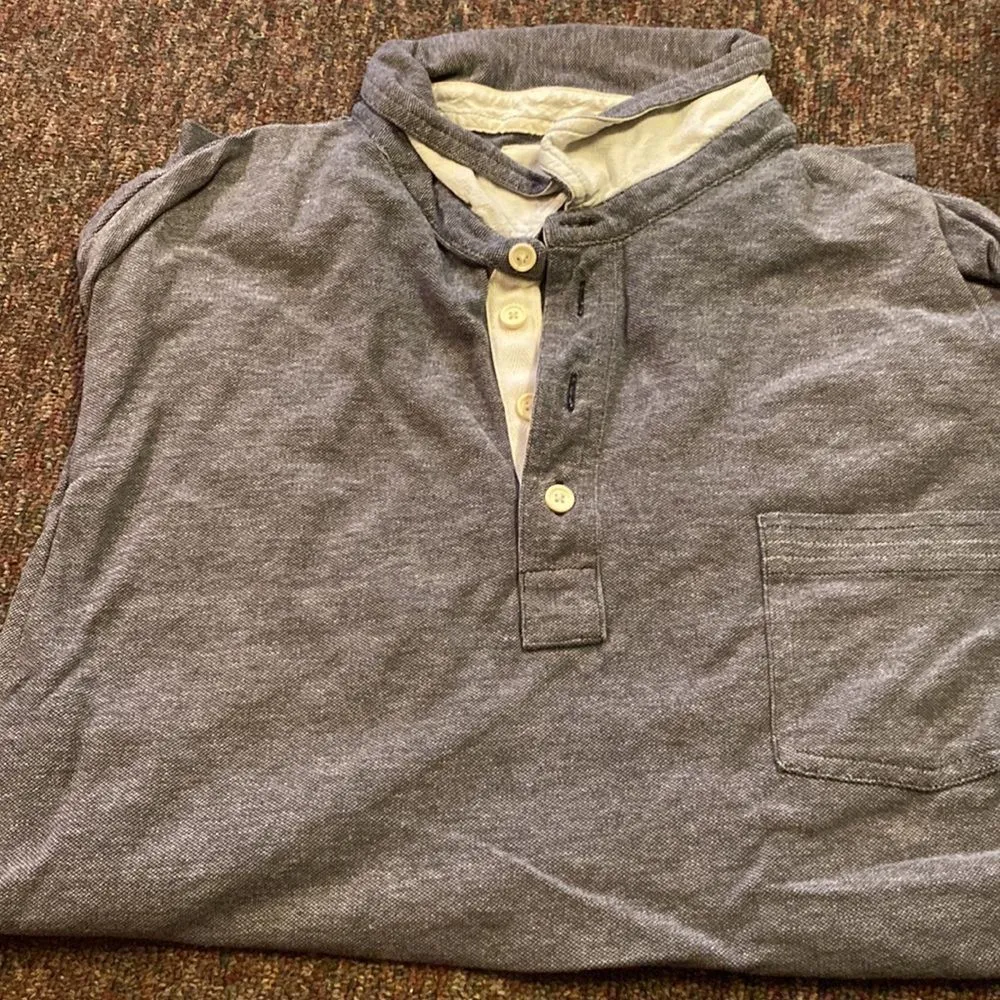 Billy Reid grey polo xl - Image 3