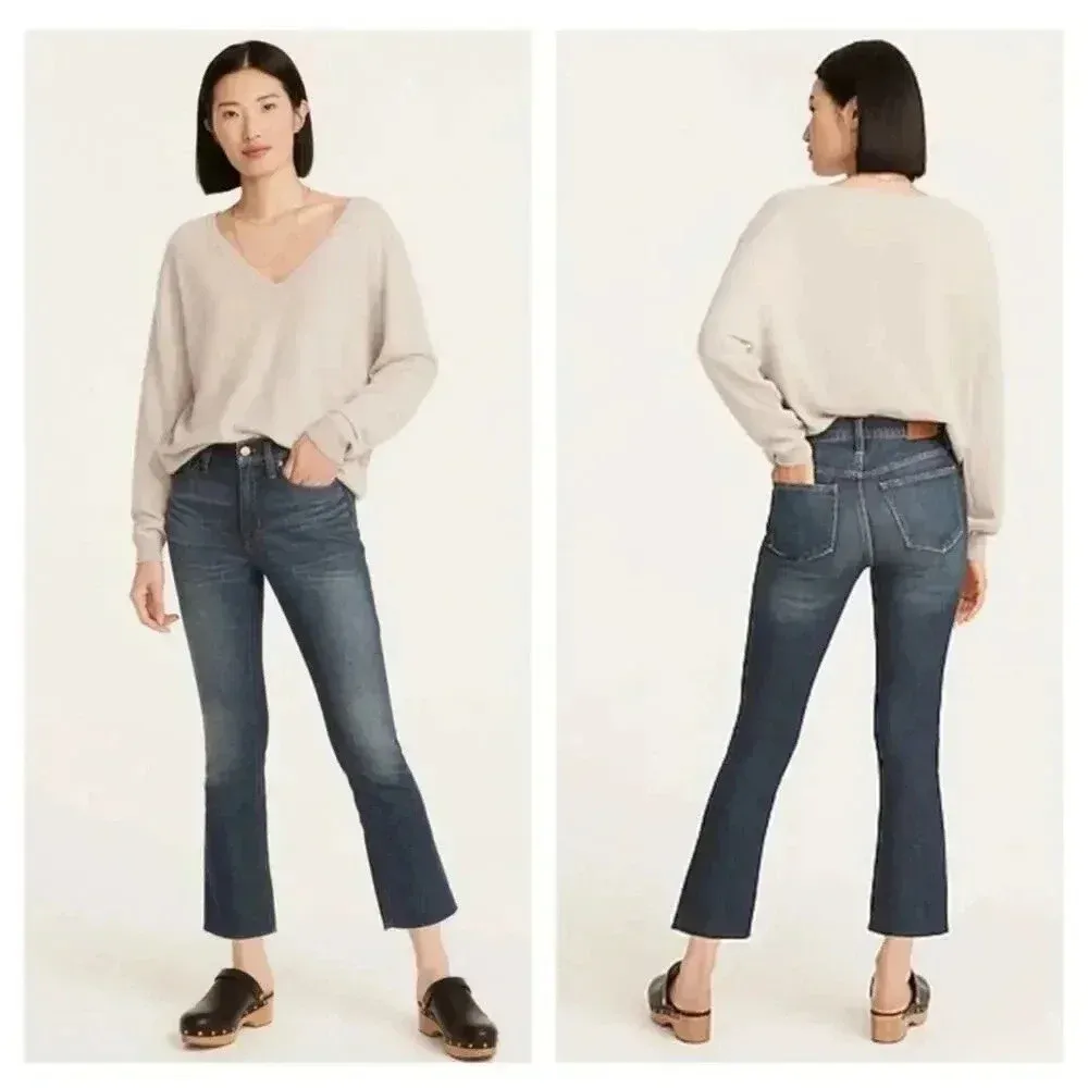 J Crew TALL mid-rise demi-boot crop jean in Lantern wash Size 25T NWT - Image 2
