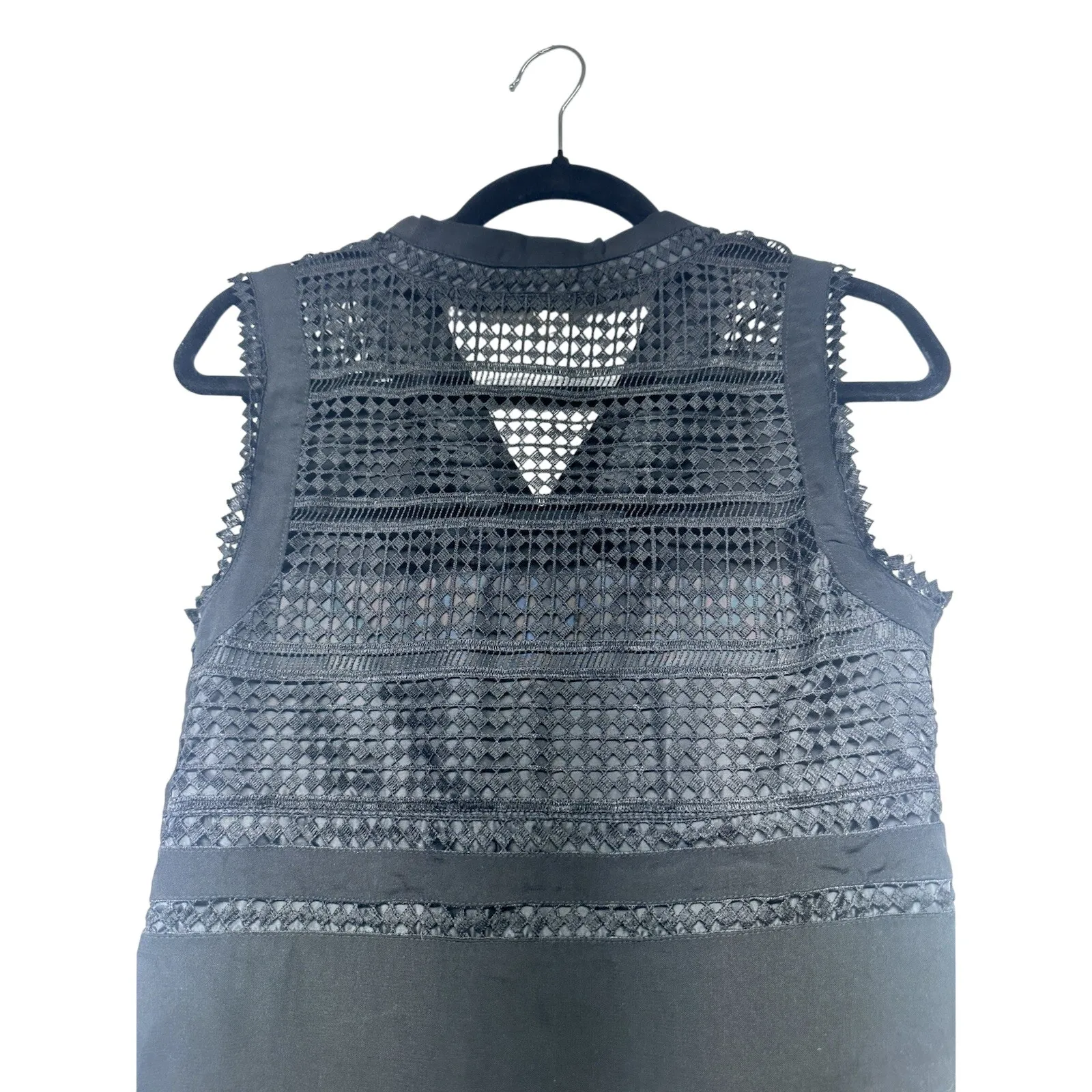 Allison Joy Women Black Crochet Bands Casual Dress Size XS -A35- - Image 10