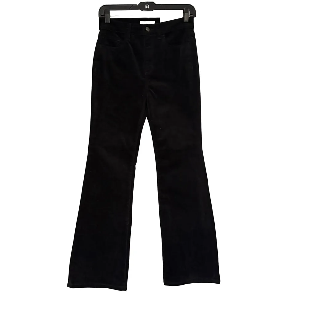 NWT, Loft Five Pocket Slim Flare Pants in Black Velvet, Sz 4/27 Petite - Image 3