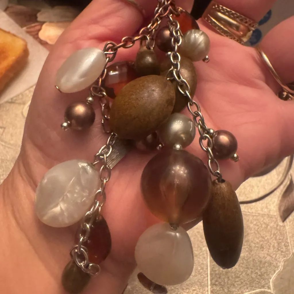 Miche Silver and Brown Charm Necklace - Image 7