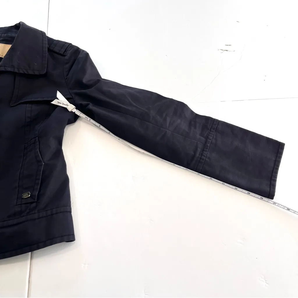 Ted Baker Womens Navy Blue Collared Button Up Pockets Jacket Ted Size 1 US SMALL - Image 9