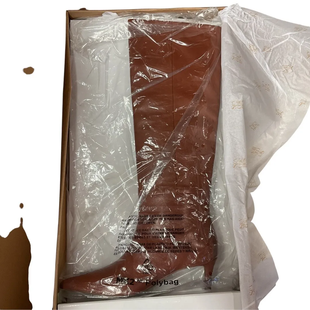 Seychelles Rose Leather Upper Soft Kitten Heel Pointed Toe Tall Boots Size 7 NWB - Image 6