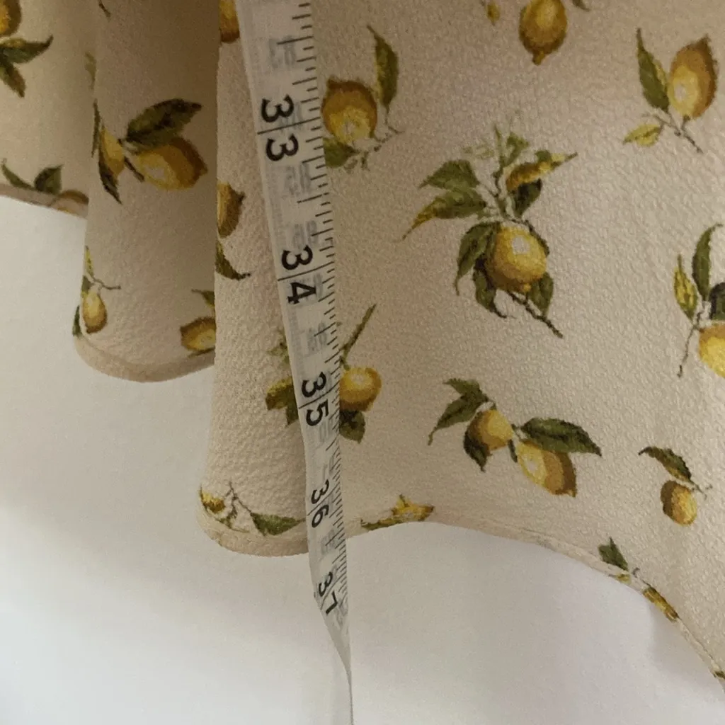 Max Studio Natlemha Faux Wrap High-Low Ruffle Midi Skirt (XL) Lemon Print NWT - Image 10