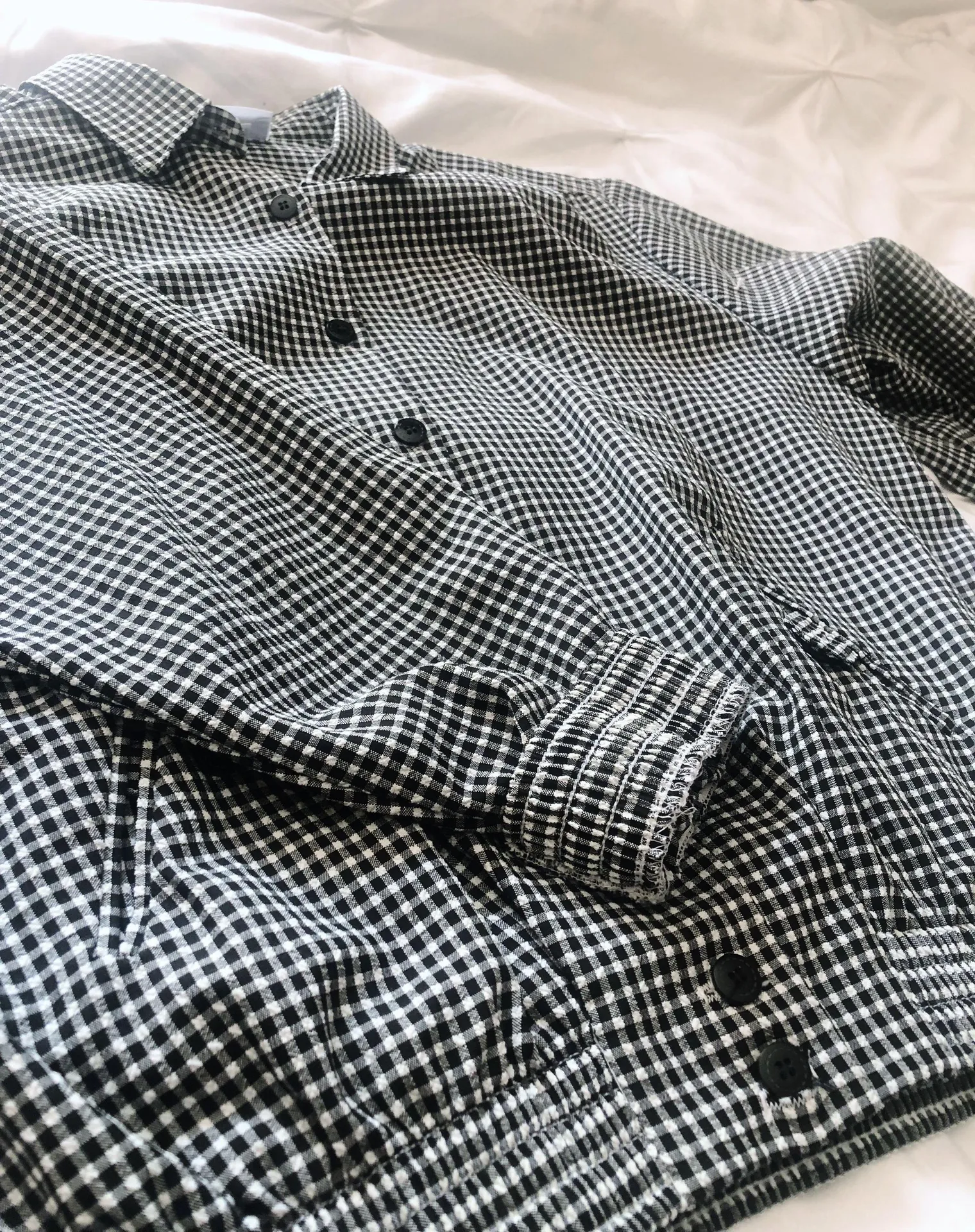 Vintage bomber gingham jacket Size 14 - Image 2