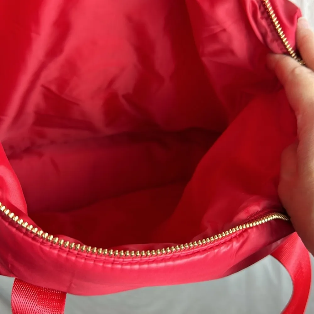 Carolina Herrera Logo RED Puffer Quilted Tote Shoulder Gym Bag Good Girl - Image 10