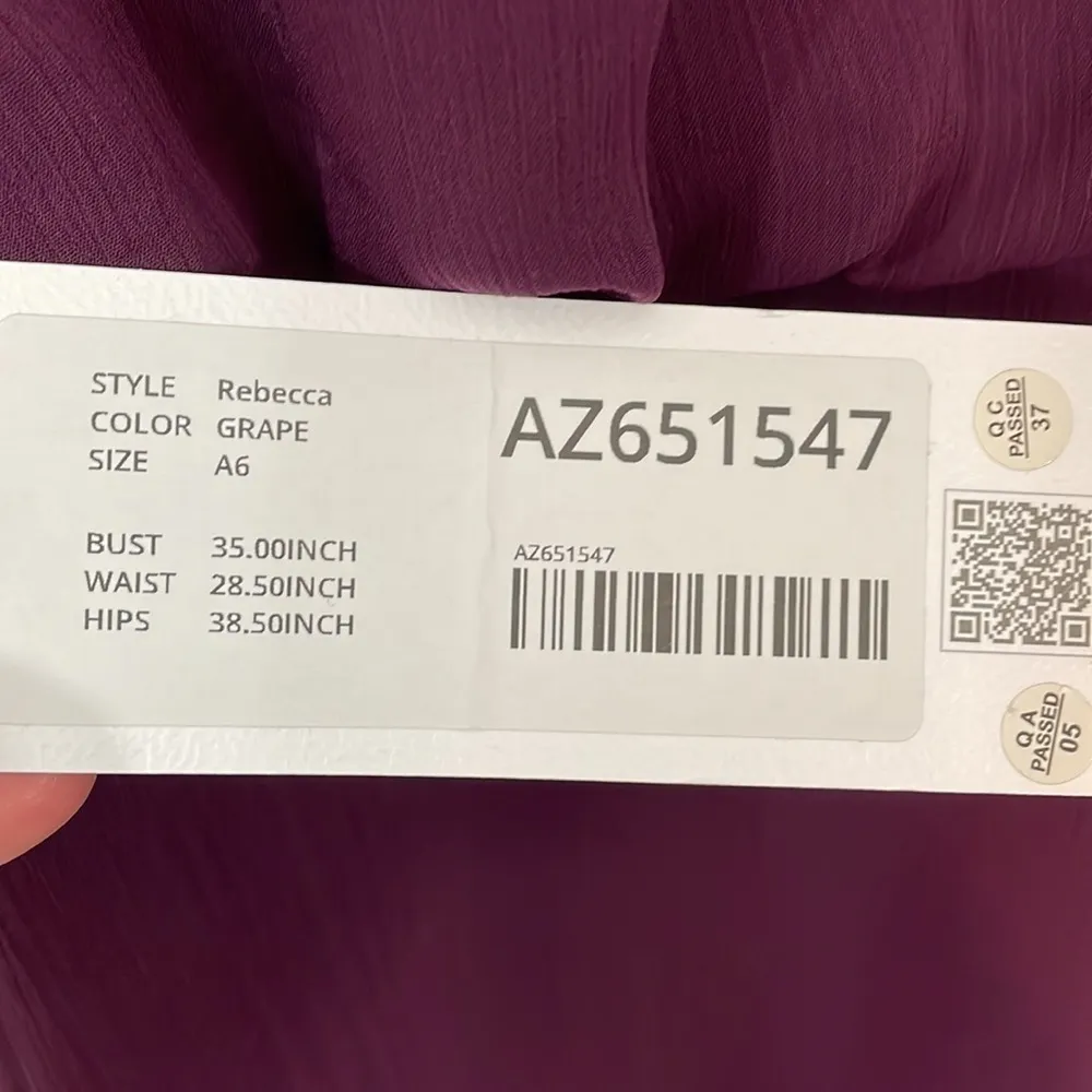 Azazie Rebecca Maxi Gown Dress in Grape - Image 8