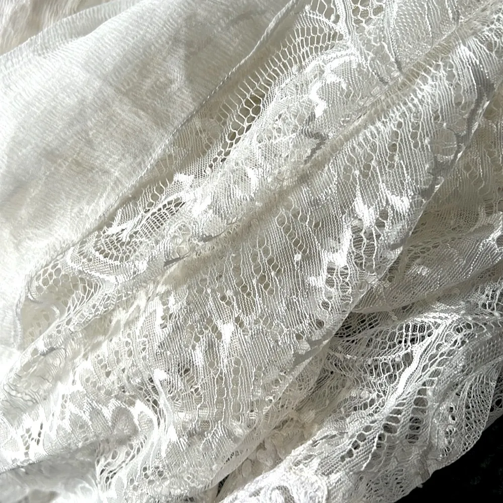 DINGED GEM | NWT | Anthropologie x GEISHA DESIGNS Ivory Lace Overlay Maxi Skirt - Image 8