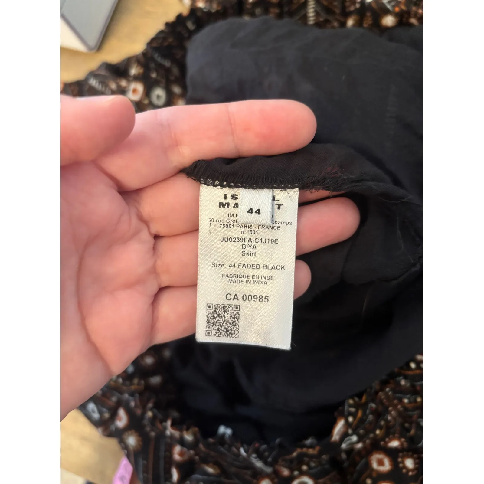 Isabel‎ Marant Etoile Diya Tiered Maxi Skirt Size 12 Black Brown Printed - Image 12