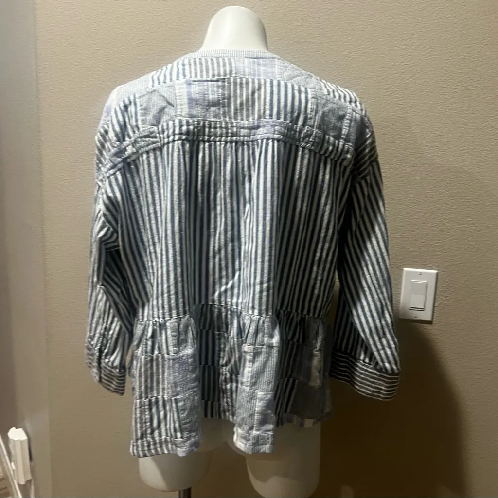 Anthropologie maeve blue striped blouse - Image 6
