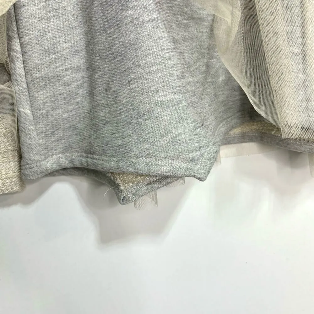 Anthropologie Amari Nutcracker French Terry Sweatshirt V Neck Sweater Gray M - Image 4