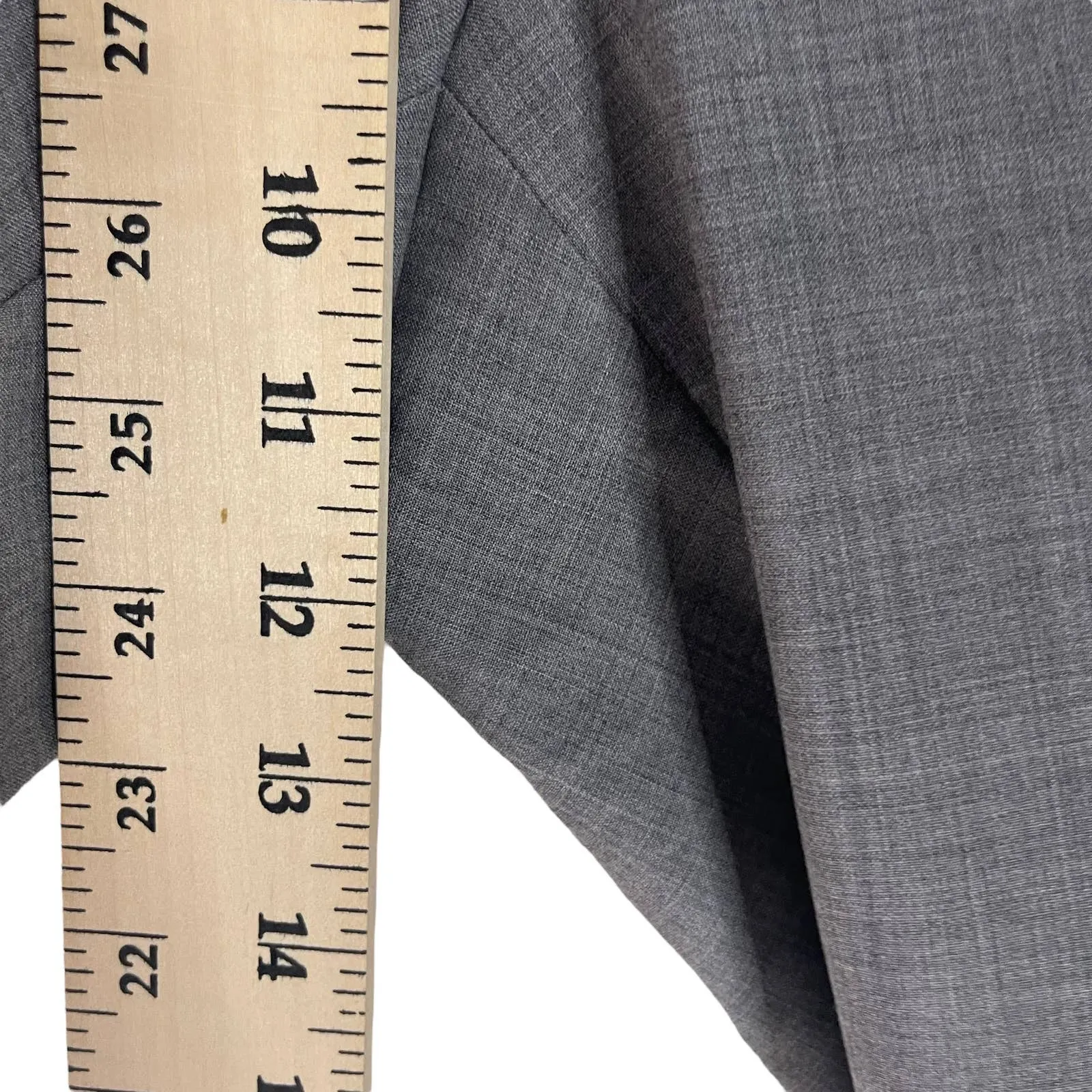 J. Jill Women's Size 10 Medium Grey 100% Wool Career‎ Slacks Pants Gray - Image 9