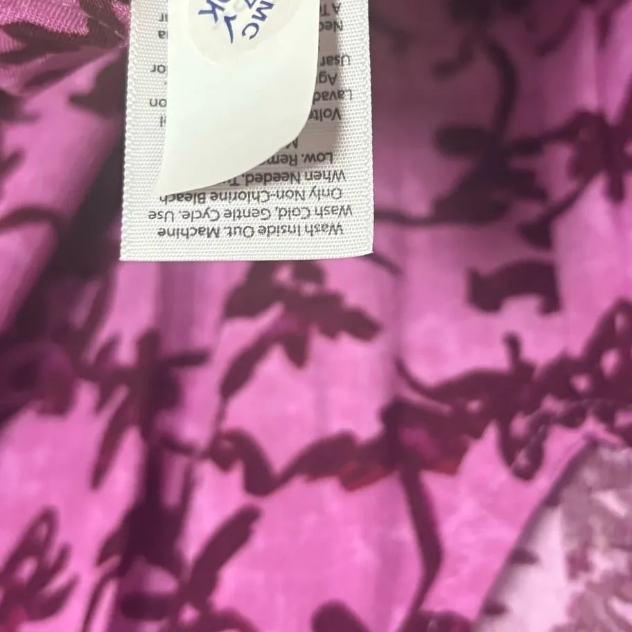 Terra & Sky  Purple Floral Blouse Size 0X - Image 7